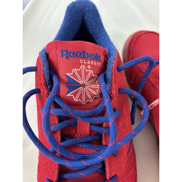 Reebok Classic‎ Leather Sneaker Ripple Excellent Red Blue DV7196 8.5 Union Jack - Picture 8 of 13